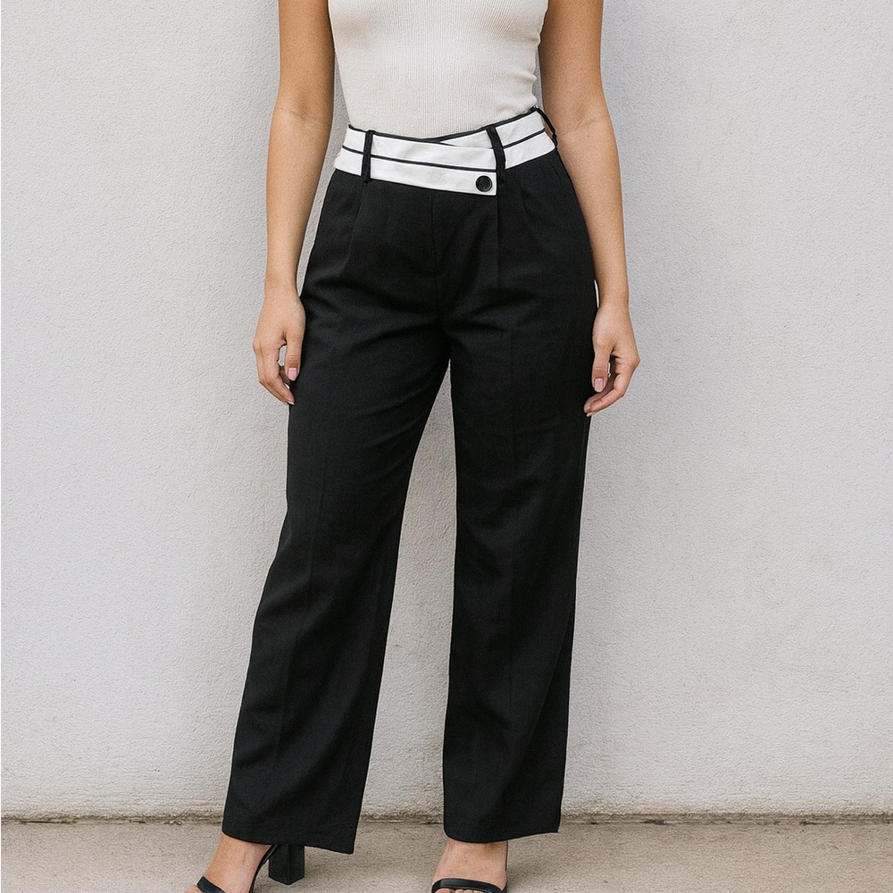 High waisted fashion trousers